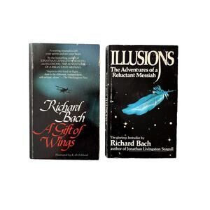 Richard Bach A Gift Of Wings And Illusions Vintage Paperback Book Set Aviation